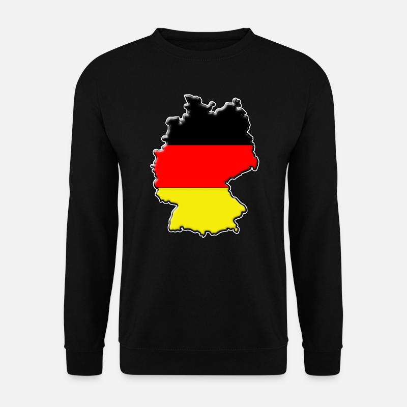 Germany flag map - Unisex Sweatshirt - black