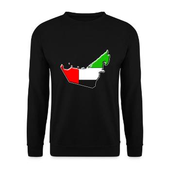 Carte du drapeau des Émirats arabes unis - Sweat-shirt Unisexe - noir - Devant - Alina (178cm) & Michal (187cm)