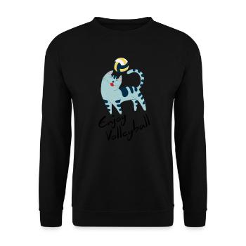 Chat de volleyball - Sweat-shirt Unisexe - noir - Devant - Alina (178cm) & Michal (187cm)