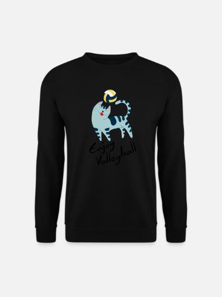 Chat de volleyball - Sweat-shirt Unisexe - noir