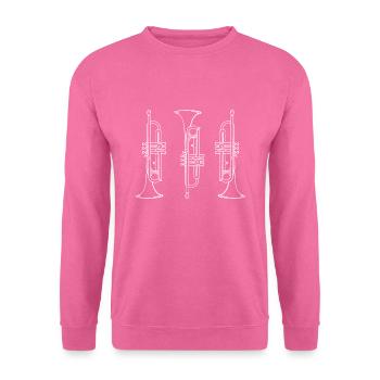 Trumpets in different colors - trumpet - Unisex Sweatshirt - pink - Front