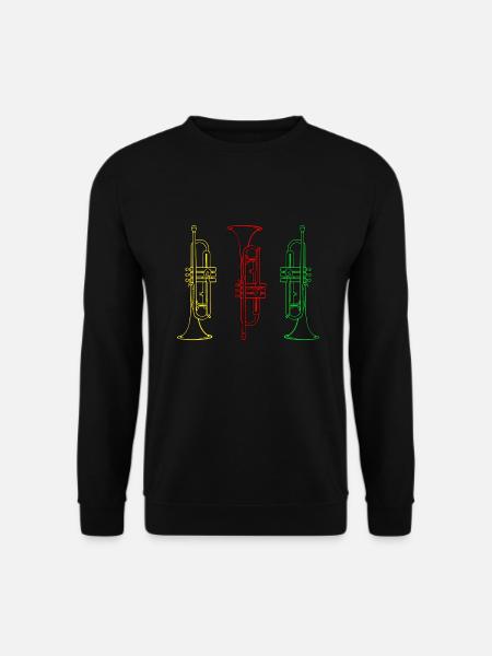 Trompeten in verschiedenen Farben - Trompete - Unisex Pullover - Schwarz