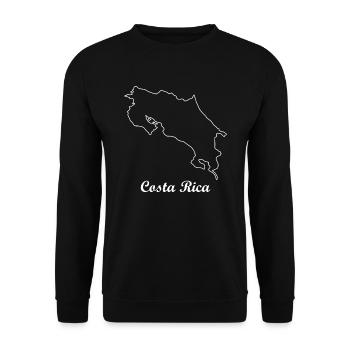 Costa Rica Map - Unisex Sweatshirt - black - Front - Alina (178cm) & Michal (187cm)