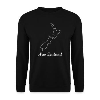 Nouvelle-Zélande carte - Sweat-shirt Unisexe - noir - Devant - Alina (178cm) & Michal (187cm)