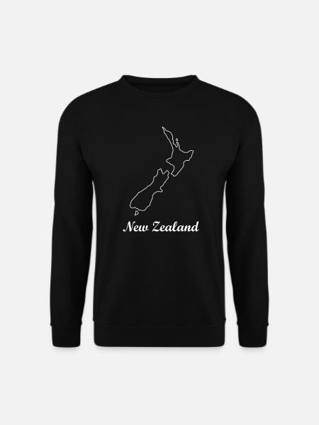 Neuseeland Landkarte - Unisex Pullover - Schwarz