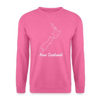 Nouvelle-Zélande carte - Sweat-shirt Unisexe - rose - Devant