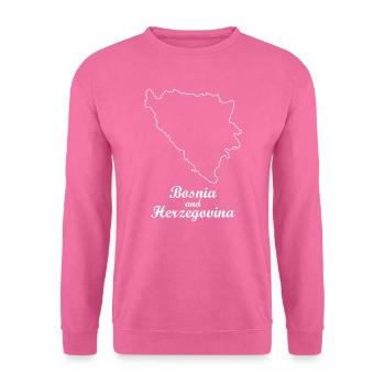 Carte de la Bosnie et Herzégovine - Sweat-shirt Unisexe - rose - Devant
