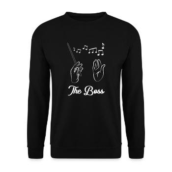Conductor - The Boss - Unisex Sweatshirt - black - Front - Alina (178cm) & Michal (187cm)