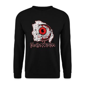 Halloween - Scary - Unisex Sweatshirt - black - Front - Alina (178cm) & Michal (187cm)