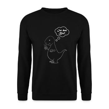 Is this organic dinosaur - Unisex Sweatshirt - black - Front - Alina (178cm) & Michal (187cm)
