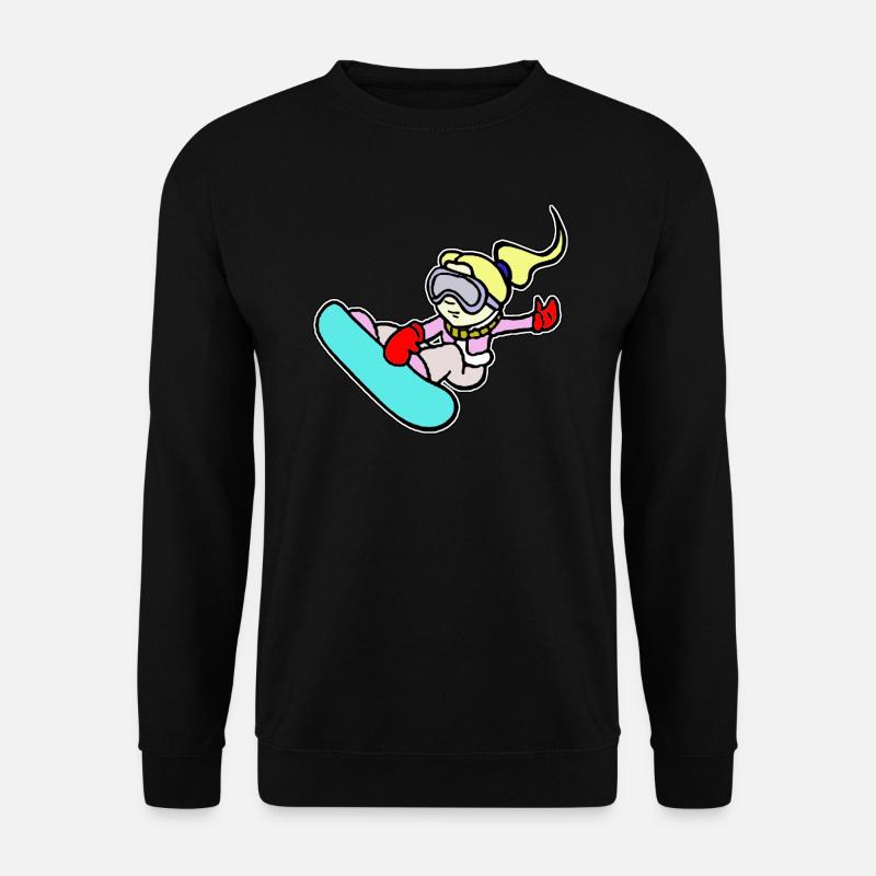 Snowboard - Snowboarderin - Unisex Pullover - Schwarz