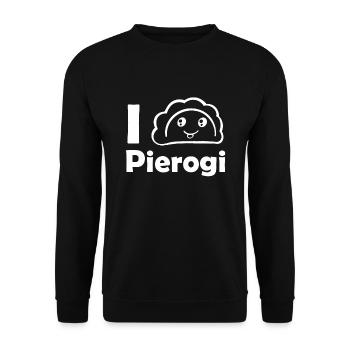 J'aime Pierogi - Sweat-shirt Unisexe - noir - Devant - Alina (178cm) & Michal (187cm)