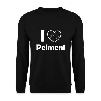 I Love Pelmeni - Unisex Pullover - Schwarz - Vorne - Alina (178cm) & Michal (187cm)