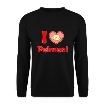 I Love Pelmeni - Unisex Sweatshirt - black - Front - Alina (178cm) & Michal (187cm)