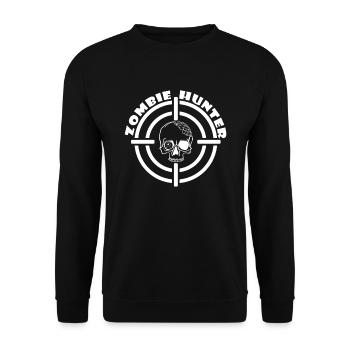 Zombie Hunter - Unisex Pullover - Schwarz - Vorne - Alina (178cm) & Michal (187cm)