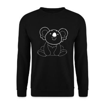koala - Sweat-shirt Unisexe - noir - Devant - Alina (178cm) & Michal (187cm)