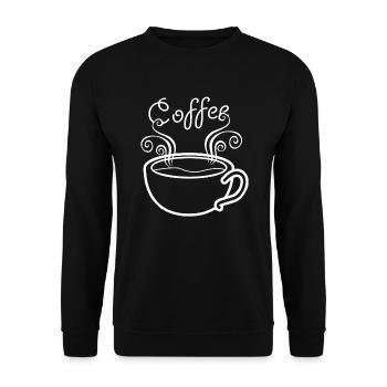 Coffee - coffee - Unisex Sweatshirt - black - Front - Alina (178cm) & Michal (187cm)
