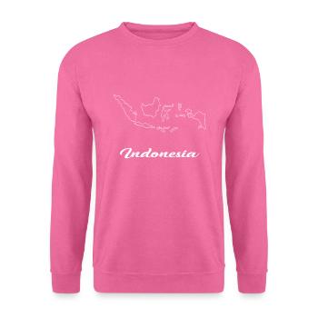 Indonésie Carte Carte - Sweat-shirt Unisexe - rose - Devant