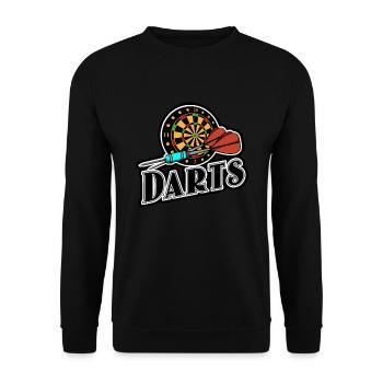 darts - Unisex Sweatshirt - black - Front - Alina (178cm) & Michal (187cm)