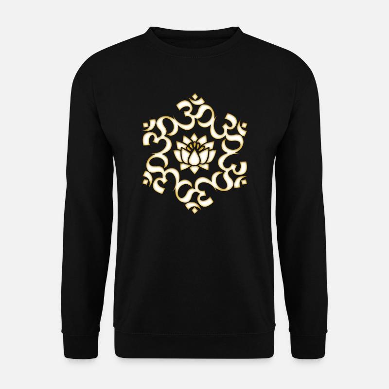 Om Lotus, Buddhismus, Yoga, Meditation, spirituell - Unisex Pullover - Schwarz