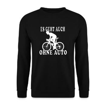 Pendlerrad Stadtrad Fahrrad Liebhaber - Unisex Pullover - Schwarz - Vorne - Alina (178cm) & Michal (187cm)