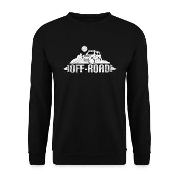 Offroad im used look - Unisex Pullover - Schwarz - Vorne - Alina (178cm) & Michal (187cm)