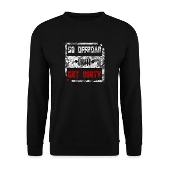 4x4 Allrad Abenteuer Geschenk - Unisex Pullover - Schwarz - Vorne - Alina (178cm) & Michal (187cm)