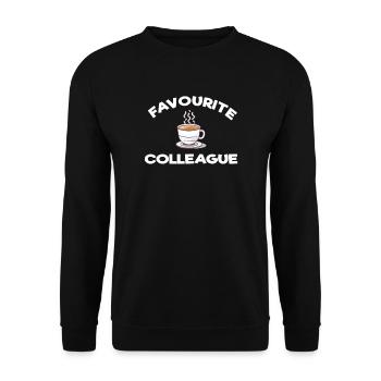Work colleague - Gift idea for colleagues - Unisex Sweatshirt - black - Front - Alina (178cm) & Michal (187cm)