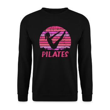 Yoga Pilates Fitness - Sweat-shirt Unisexe - noir - Devant - Alina (178cm) & Michal (187cm)