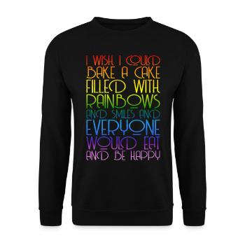 Rainbows Rainbow Graphic - Unisex Sweatshirt - black - Front - Alina (178cm) & Michal (187cm)