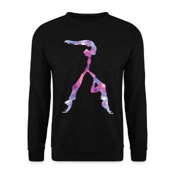 Artistic gymnastics Gymnastics - Unisex Sweatshirt - black - Front - Alina (178cm) & Michal (187cm)