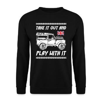 Take It Out and Play With It - Unisex Sweatshirt - black - Front - Alina (178cm) & Michal (187cm)