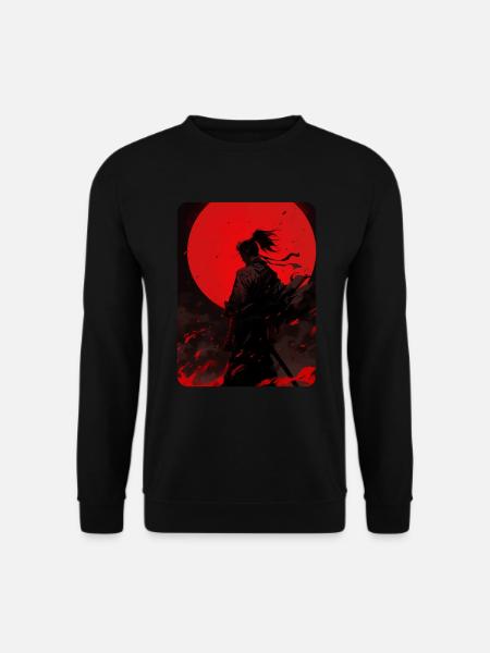 Blutmond Samurai - Unisex Pullover - Schwarz