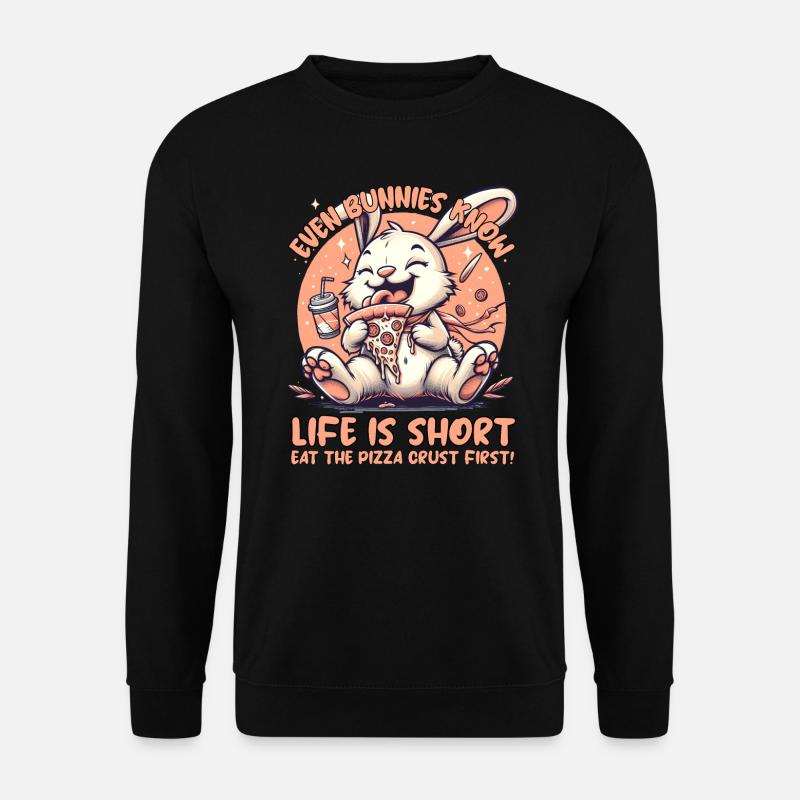 BUNNIES PIZZA - Unisex Sweatshirt - black