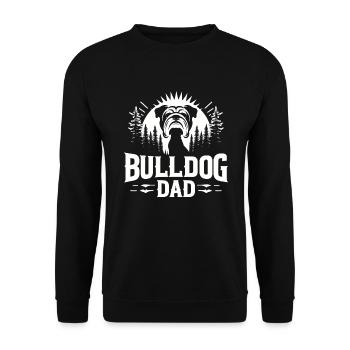 BULLDOG DAD, BULLDOG GUARDIAN: FOREST SENTINEL - Unisex Sweatshirt - black - Front - Alina (178cm) & Michal (187cm)