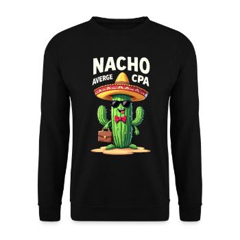 Nicht nur ein gewöhnlicher Steuerberater, Kaktus - Unisex Pullover - Schwarz - Vorne - Alina (178cm) & Michal (187cm)