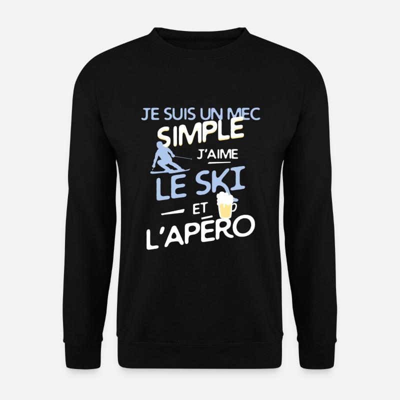 SKI - un mec simple - Sweat-shirt Unisexe - noir