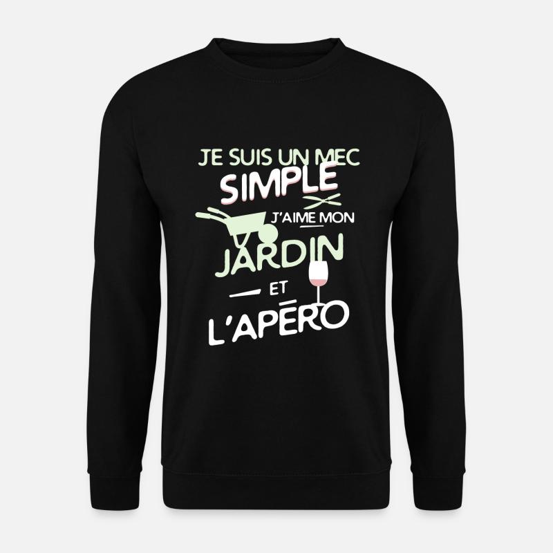 Jardinier - un mec simple - Sweat-shirt Unisexe - noir
