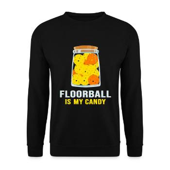 Floorball floorball "Floorball-candy" - Unisex Sweatshirt - black - Front - Alina (178cm) & Michal (187cm)
