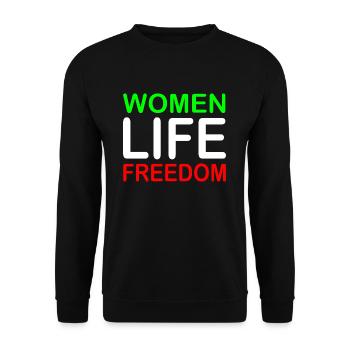 Women life freedom - Unisex Sweatshirt - black - Front - Alina (178cm) & Michal (187cm)