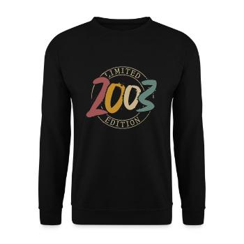 Né en 2003 18 ans Majeure - Sweat-shirt Unisexe - noir - Devant - Alina (178cm) & Michal (187cm)