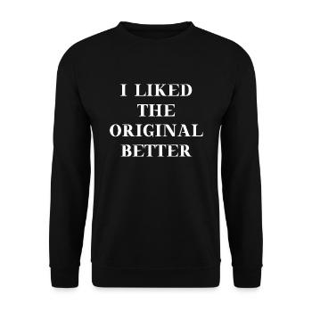 J’ai aimé l’idée originale meilleure de cadeau pop culture - Sweat-shirt Unisexe - noir - Devant - Alina (178cm) & Michal (187cm)