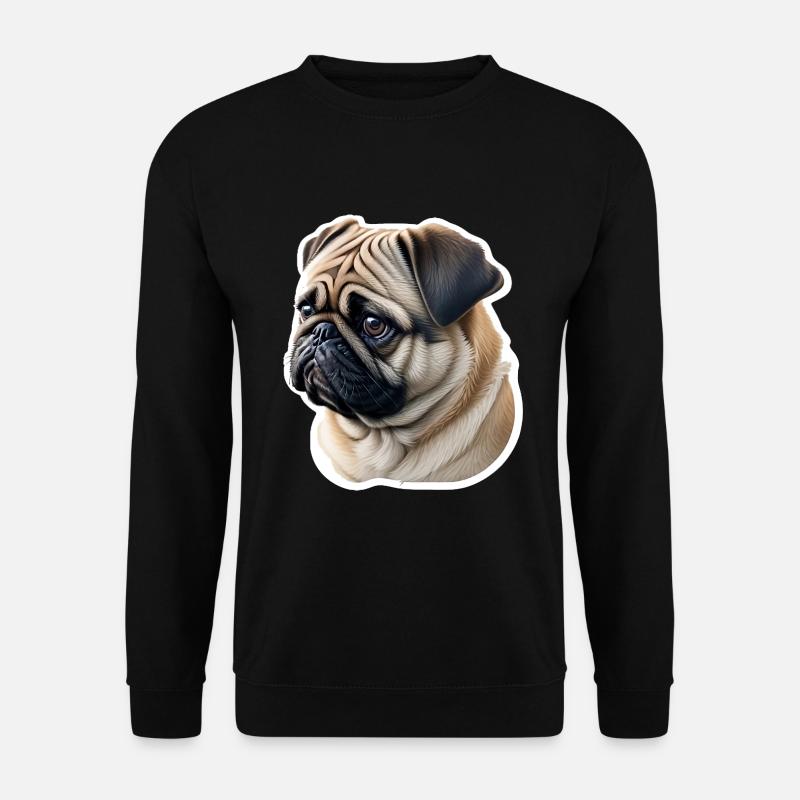 Mops - Unisex Pullover - Schwarz