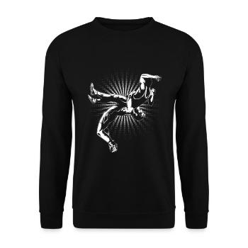 Lutter - Sweat-shirt Unisexe - noir - Devant - Alina (178cm) & Michal (187cm)