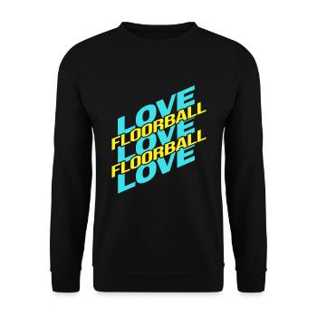 Floorball Floorballspieler floorball-love - Unisex Pullover - Schwarz - Vorne - Alina (178cm) & Michal (187cm)
