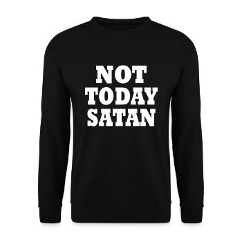 Not today satan - Sweat-shirt Unisexe - noir - Devant - Alina (178cm) & Michal (187cm)
