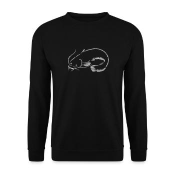 Pesca del pesce gatto - Felpa unisex - nero - Fronte - Alina (178cm) & Michal (187cm)