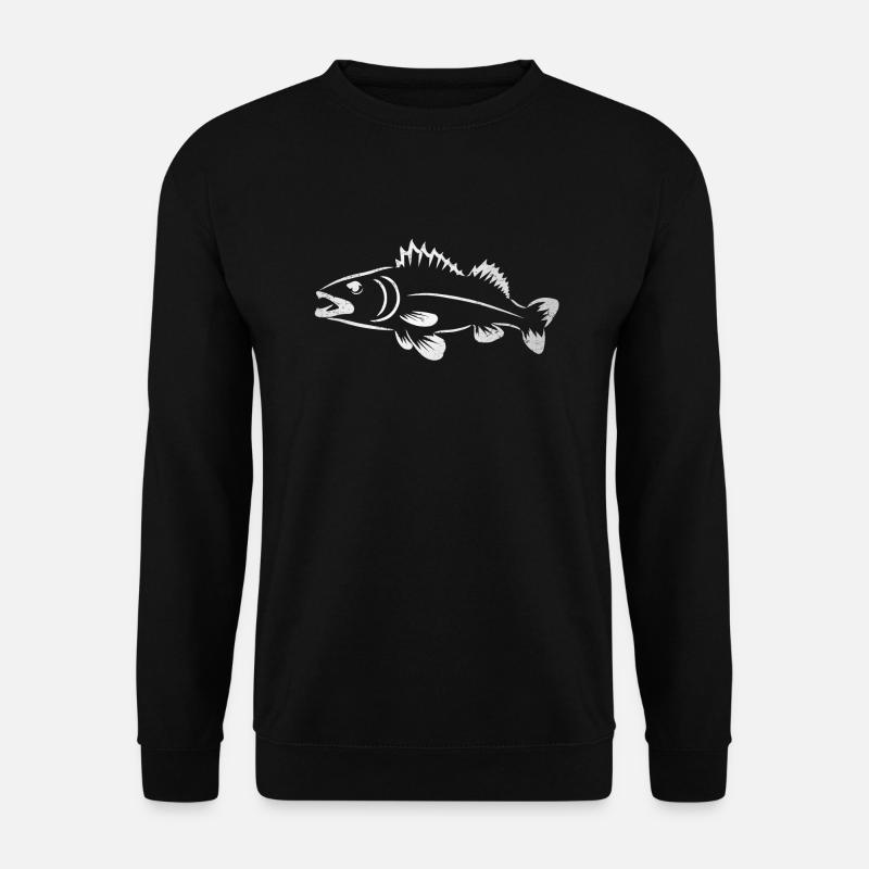 Pikeperch drawing - Unisex Sweatshirt - black