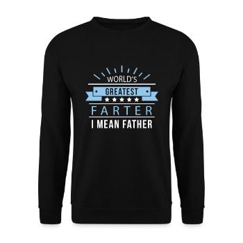 Le plus grand farter du monde, je veux dire Père - Sweat-shirt Unisexe - noir - Devant - Alina (178cm) & Michal (187cm)