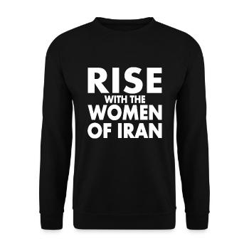 Rise with the women of iran - Sweat-shirt Unisexe - noir - Devant - Alina (178cm) & Michal (187cm)